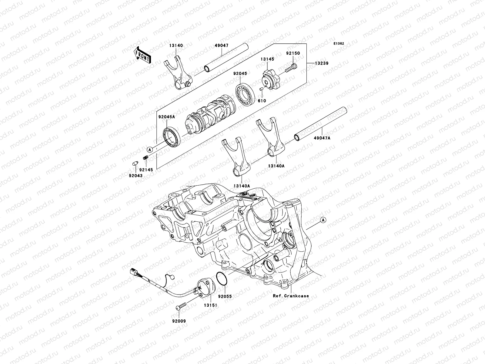 Gear Change Drum/Shift Fork(s)