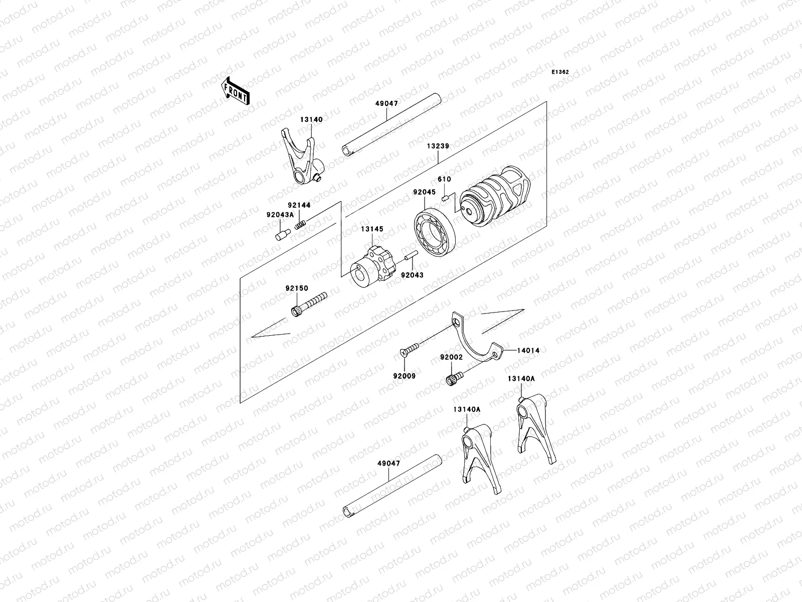 Gear Change Drum/Shift Fork(s)