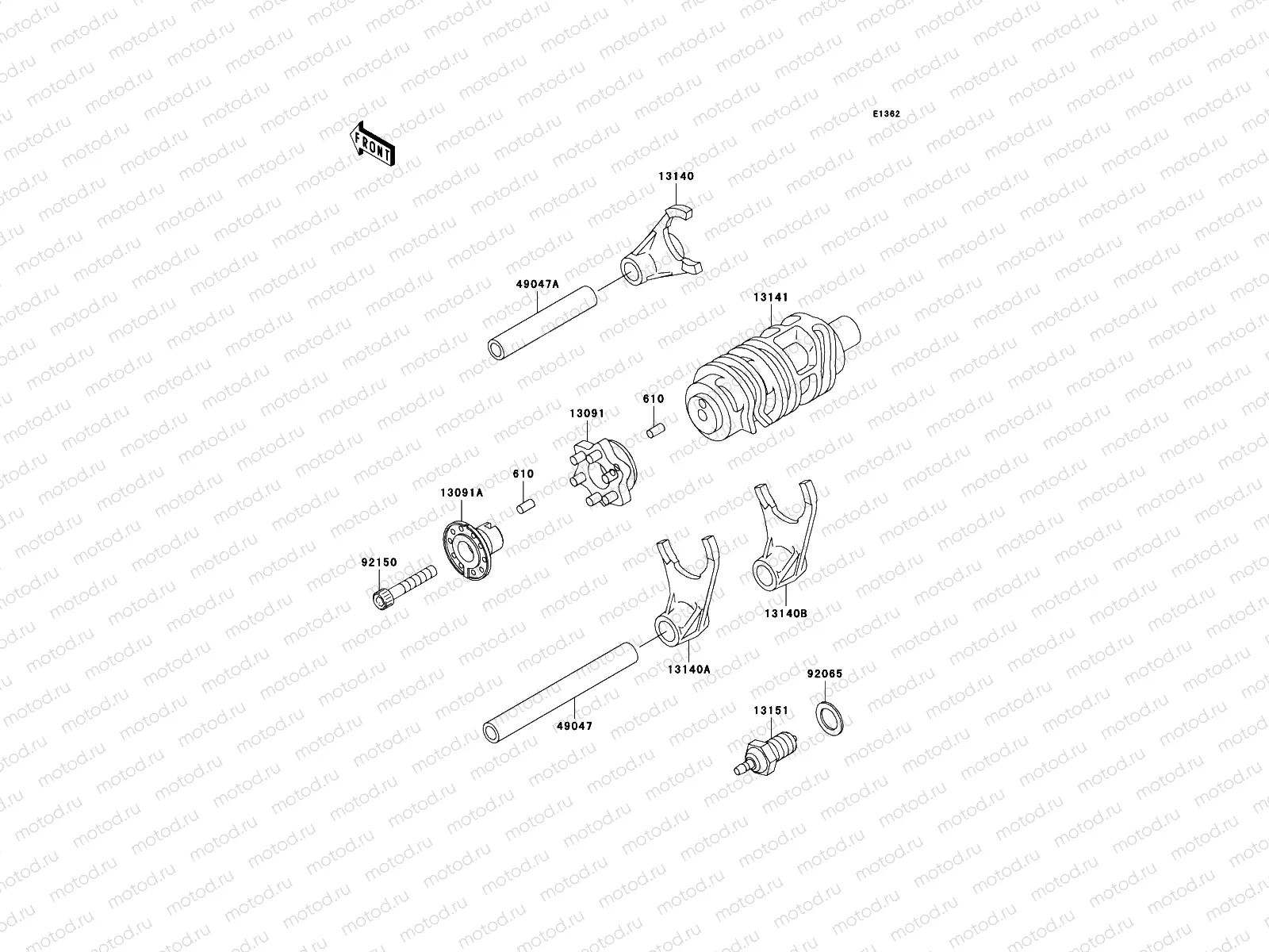 Gear Change Drum/Shift Fork(s)