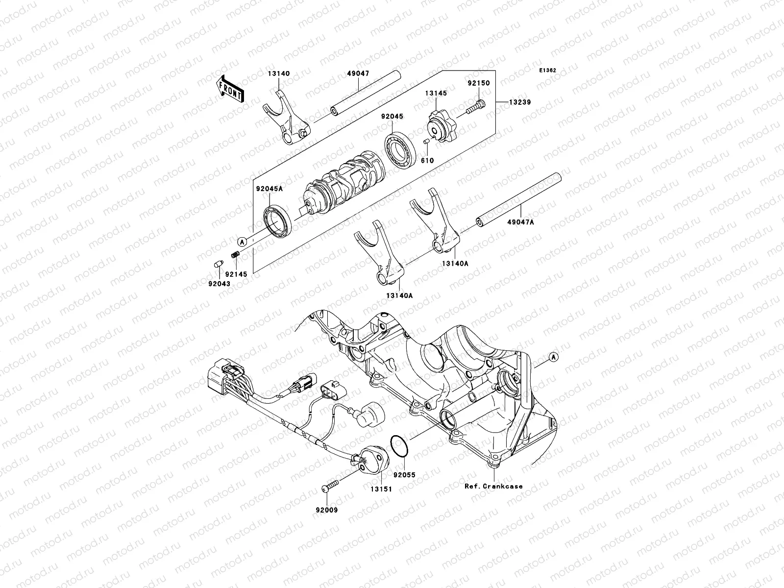 Gear Change Drum/Shift Fork(s)