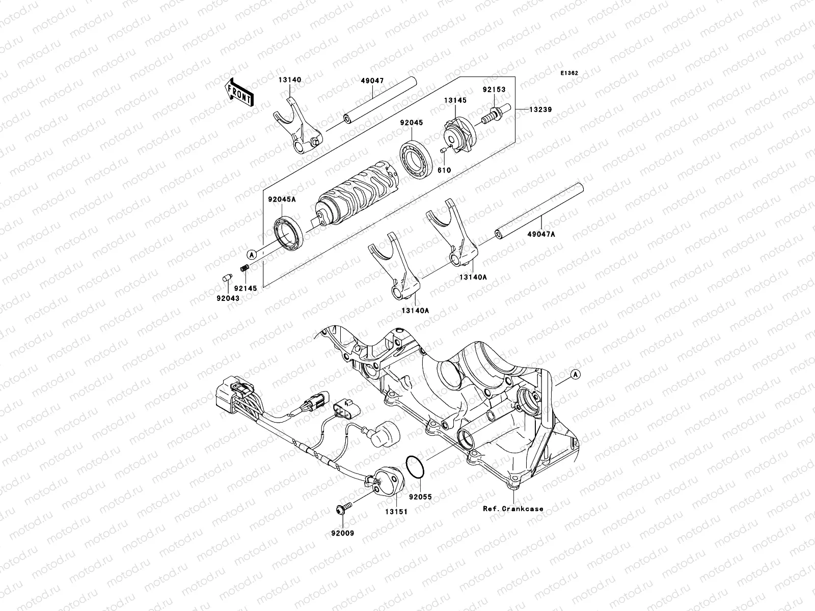 Gear Change Drum/Shift Fork(s)