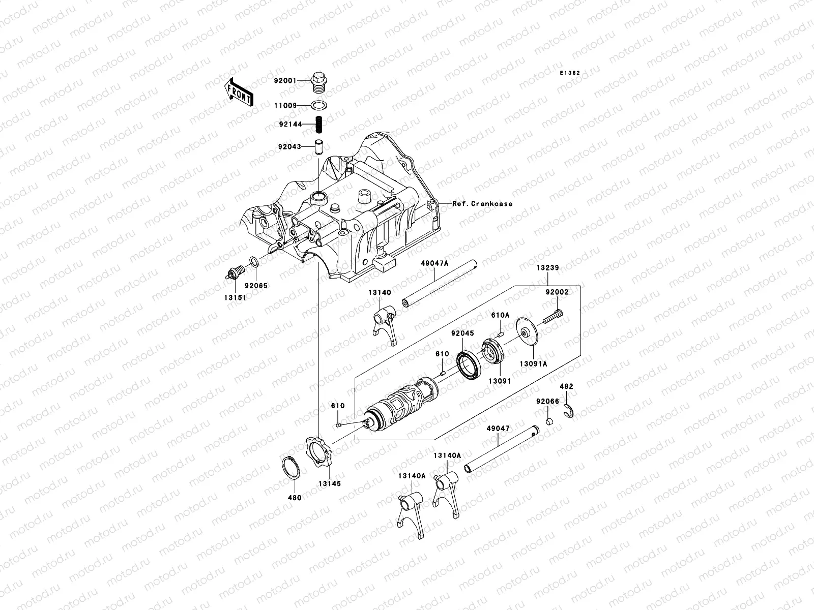 Gear Change Drum/Shift Fork(s)