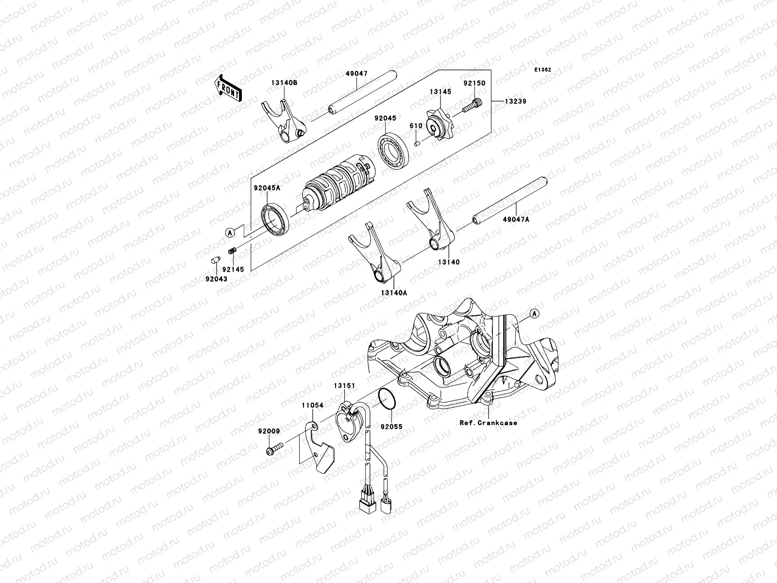 Gear Change Drum/Shift Fork(s)