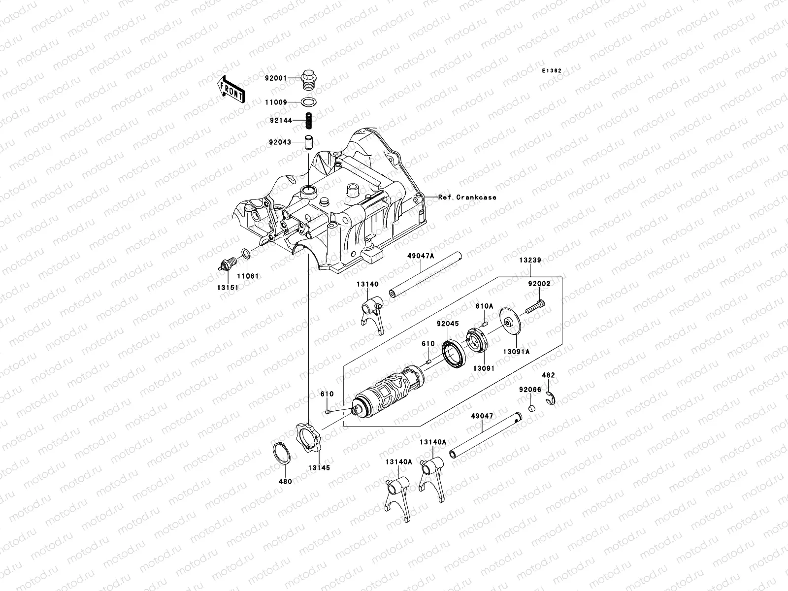 Gear Change Drum/Shift Fork(s)