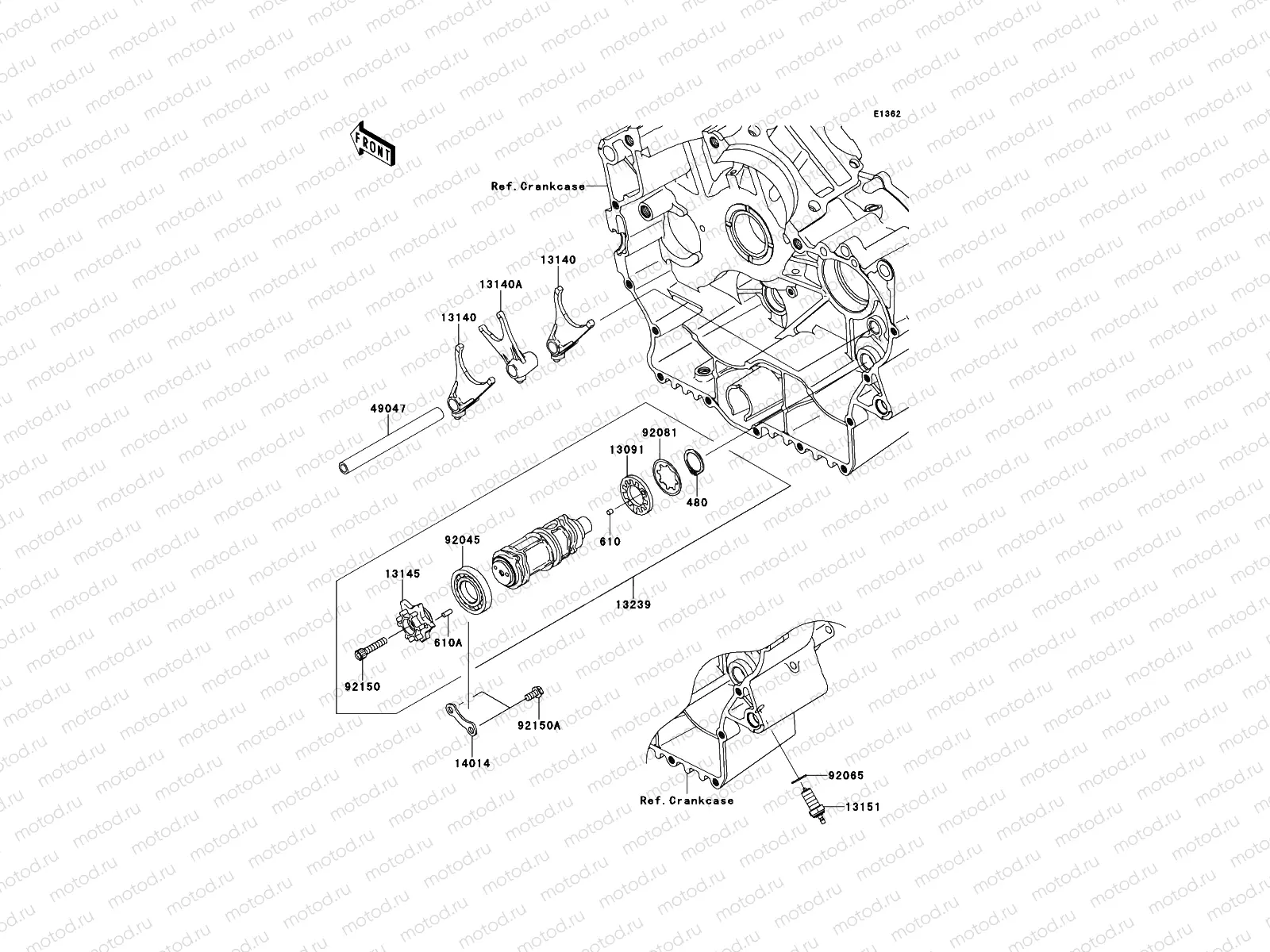 Gear Change Drum/Shift Fork(s)