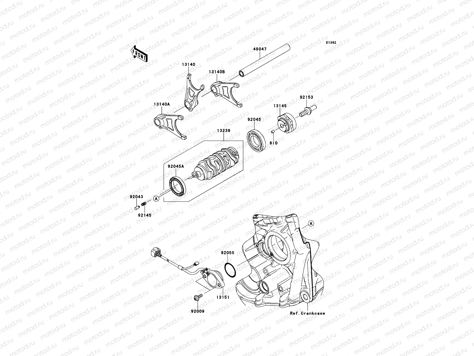 Gear Change Drum/Shift Fork(s)