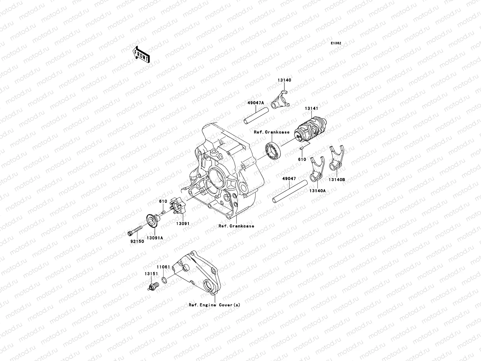 Gear Change Drum/Shift Fork(s)