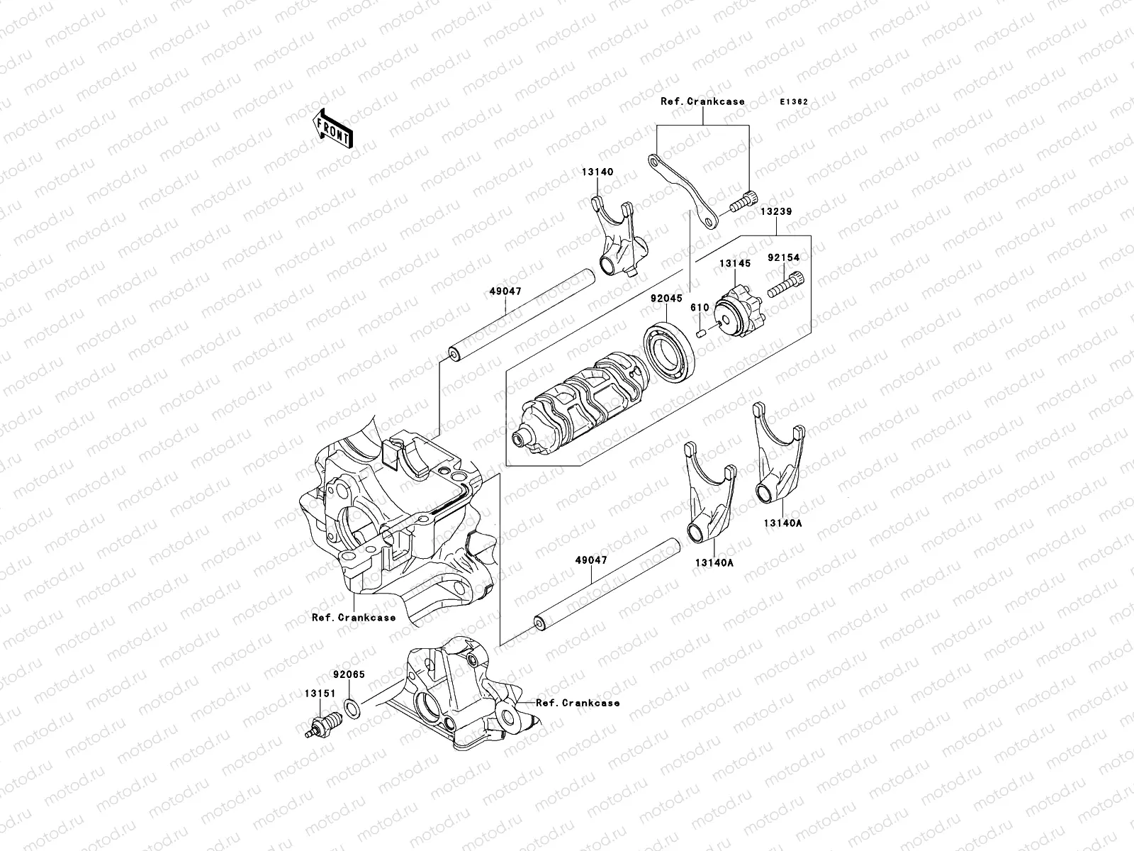 Gear Change Drum/Shift Fork(s)