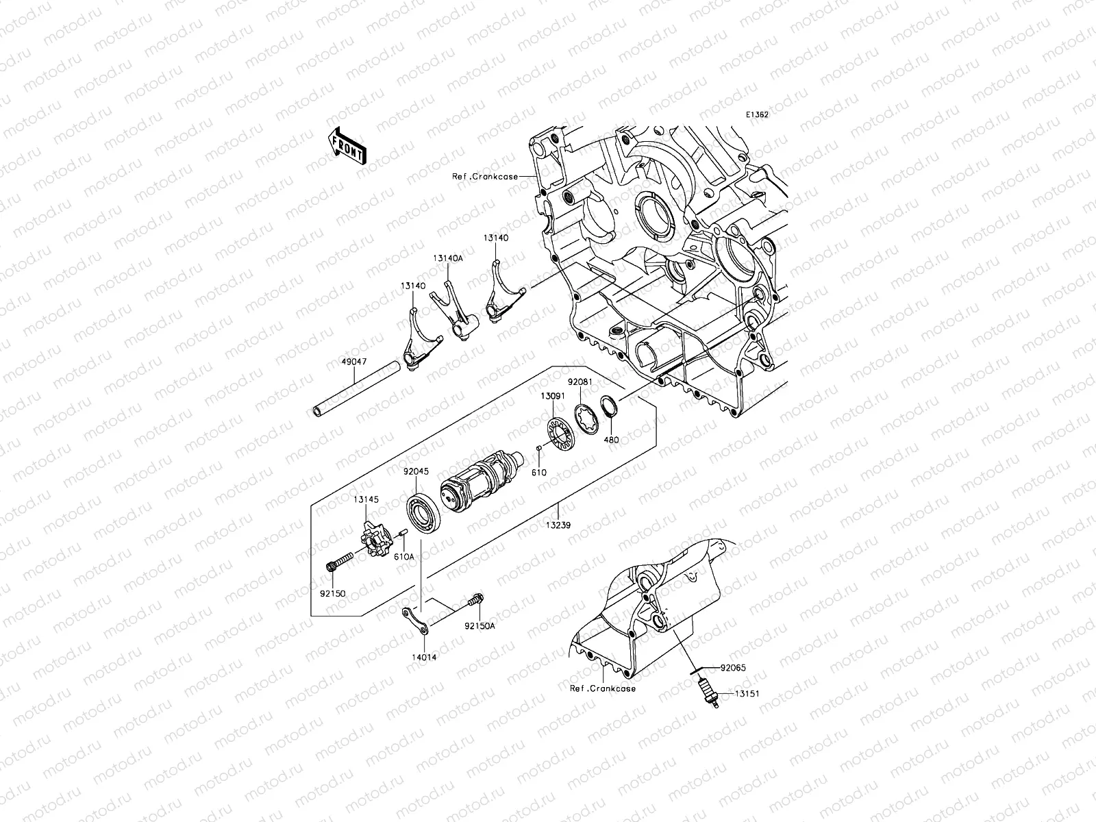 Gear Change Drum/Shift Fork(s)
