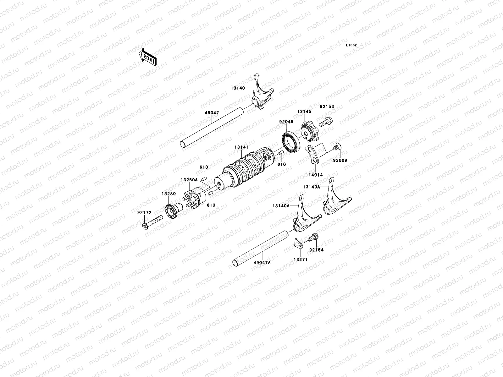 Gear Change Drum/Shift Fork(s)