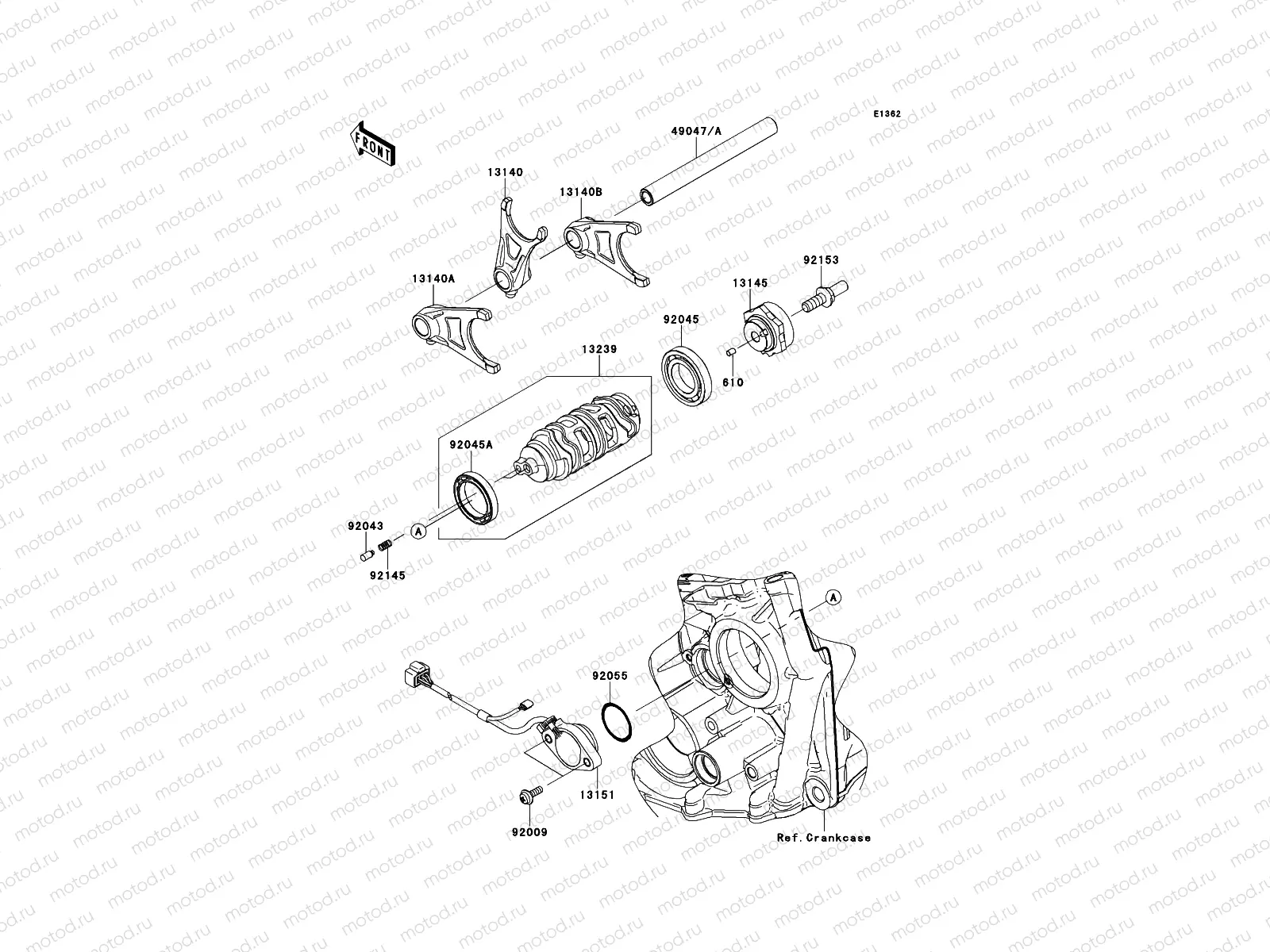 Gear Change Drum/Shift Fork(s)