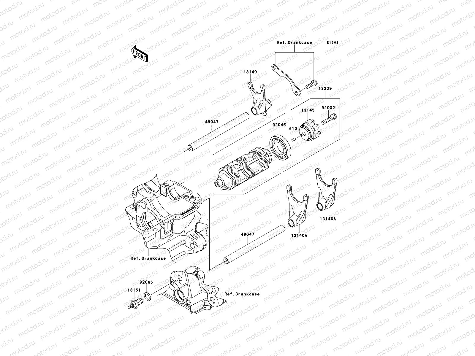Gear Change Drum/Shift Fork(s)
