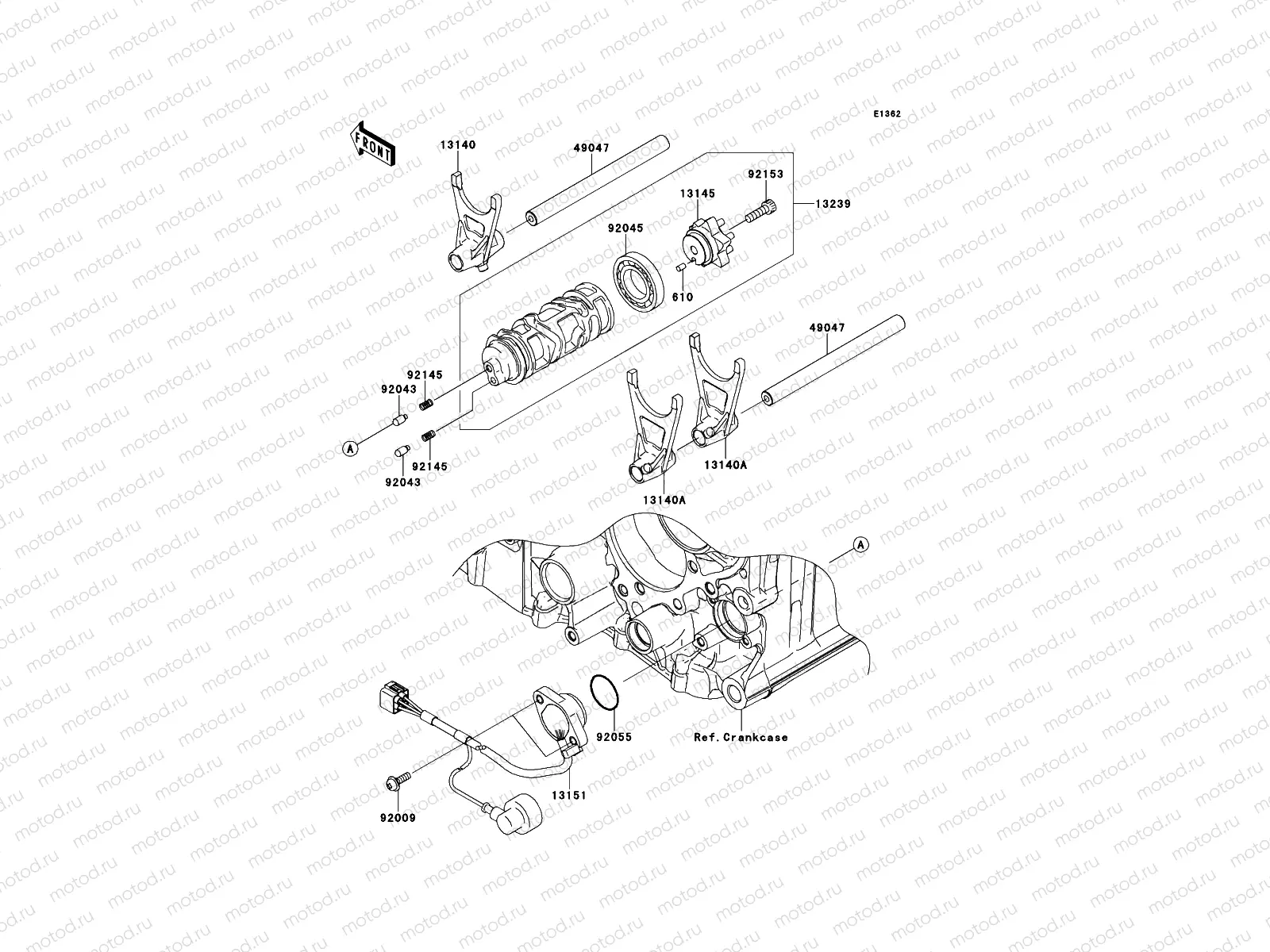Gear Change Drum/Shift Fork(s)