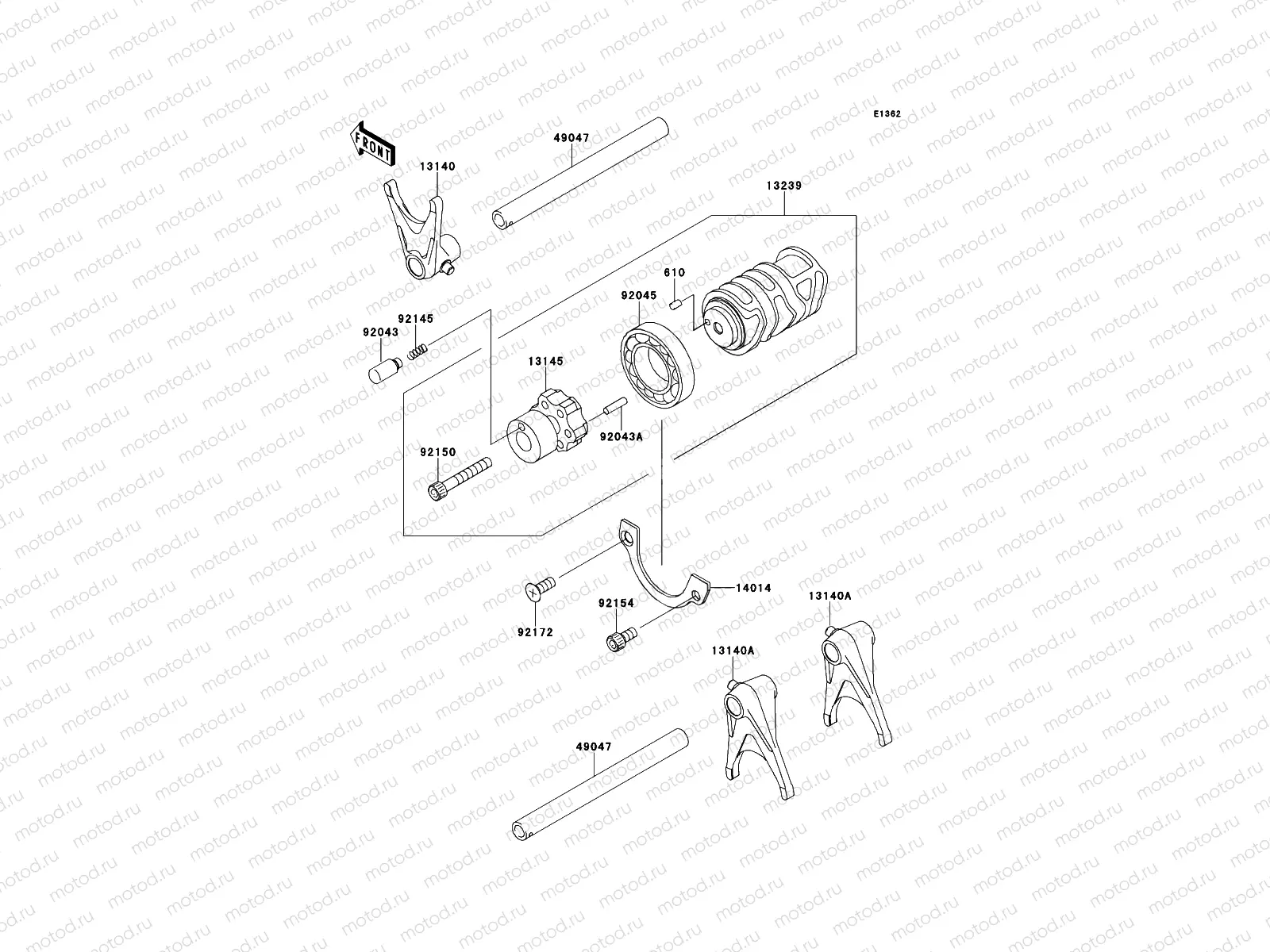 Gear Change Drum/Shift Fork(s)