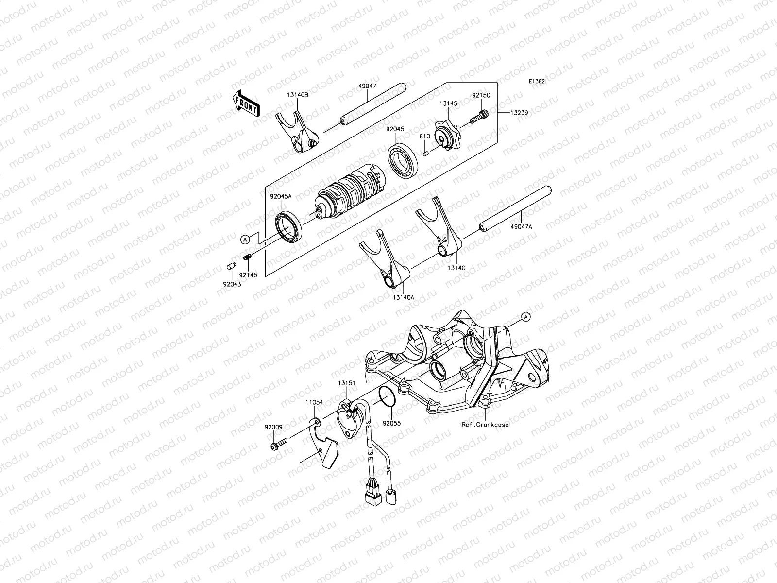 Gear Change Drum/Shift Fork(s)