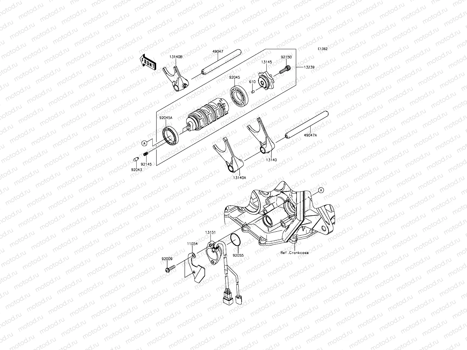 Gear Change Drum/Shift Fork(s)