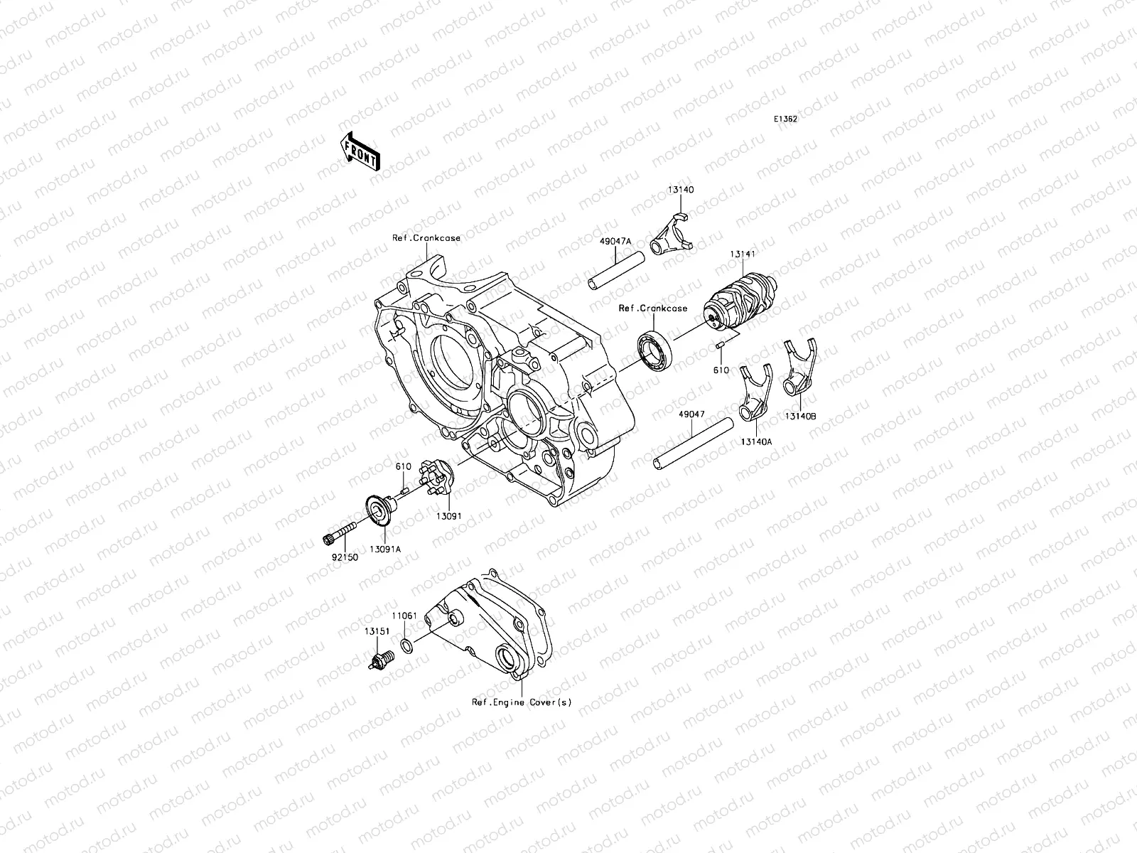 Gear Change Drum/Shift Fork(s)
