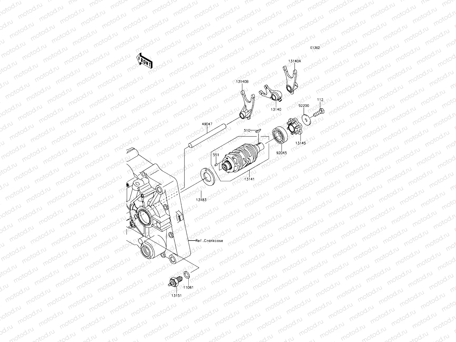 Gear Change Drum/Shift Fork(s)