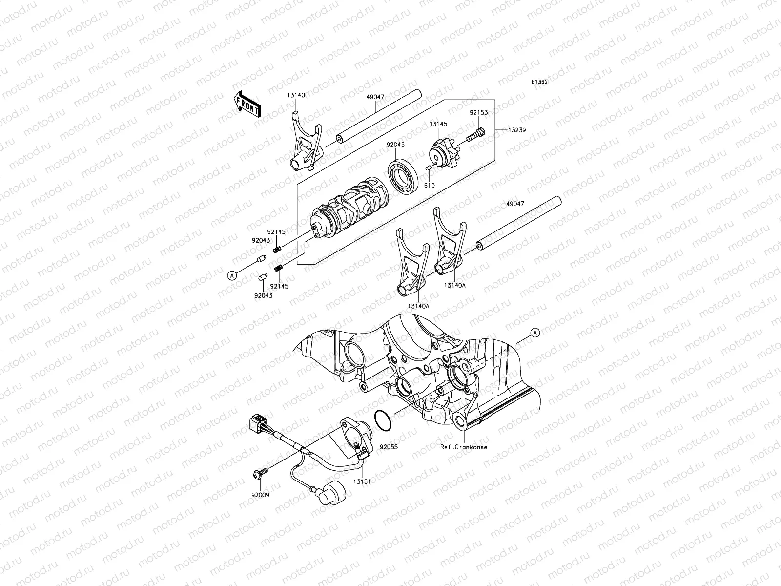 Gear Change Drum/Shift Fork(s)