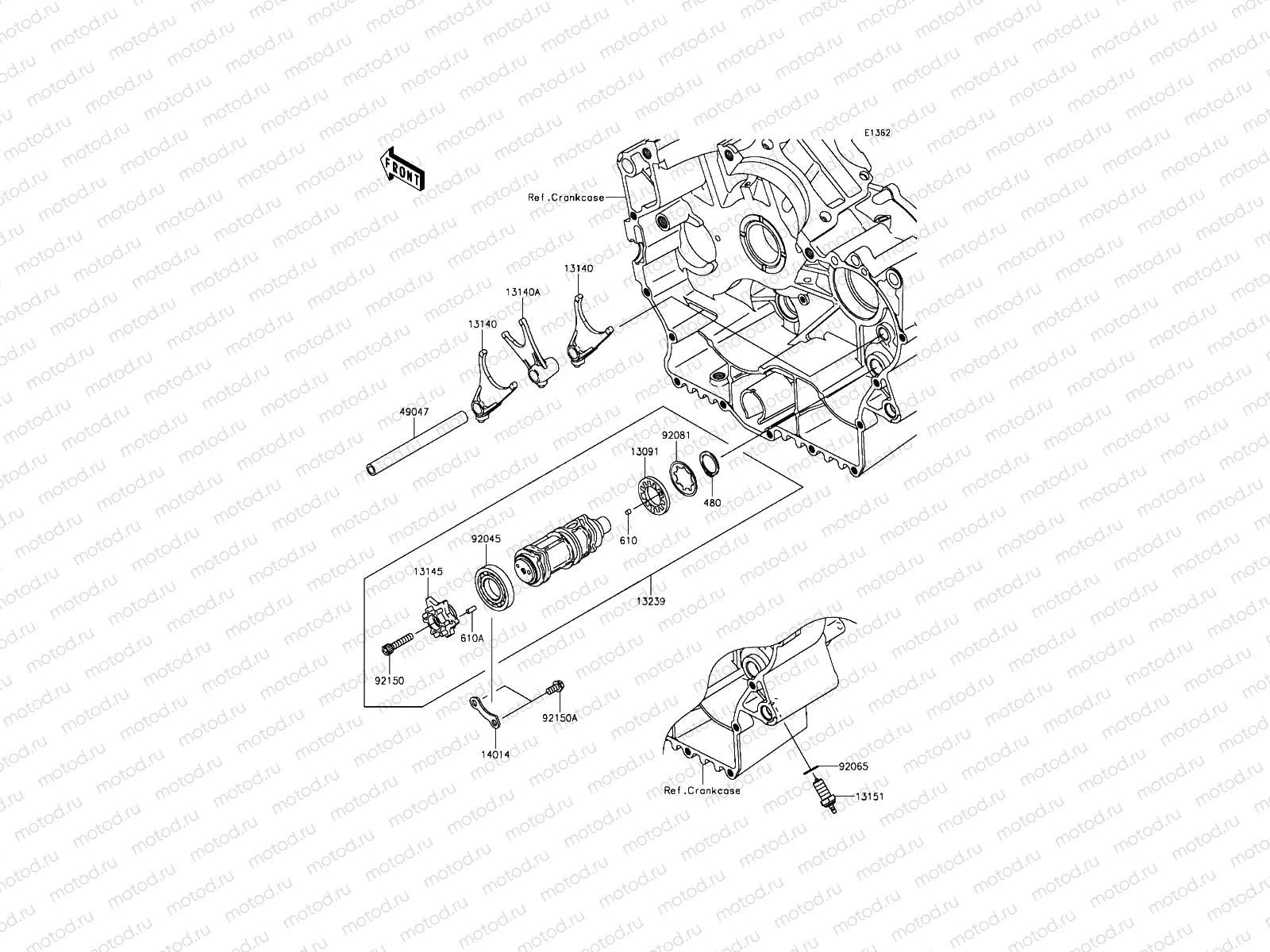 Gear Change Drum/Shift Fork(s)