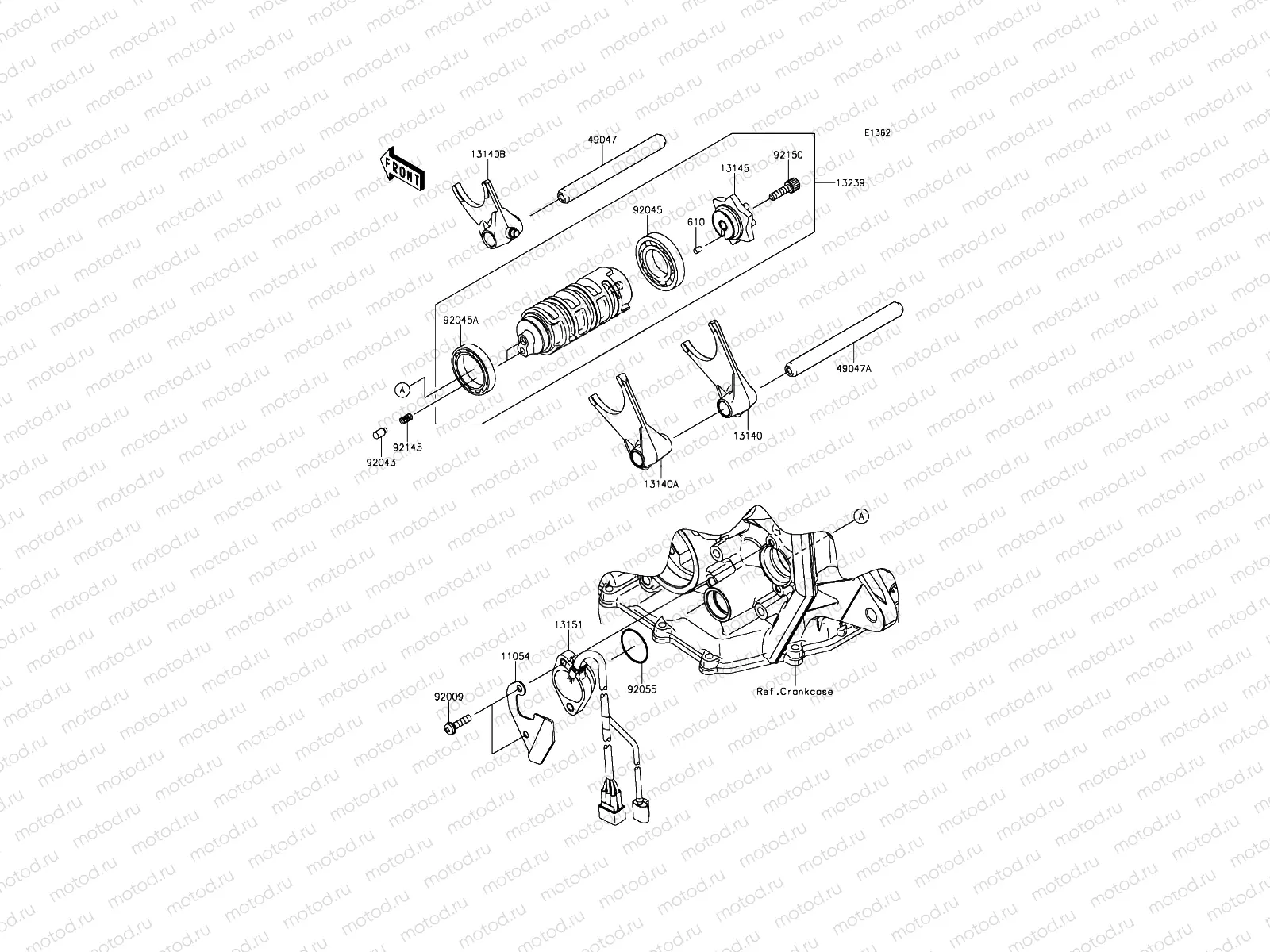 Gear Change Drum/Shift Fork(s)