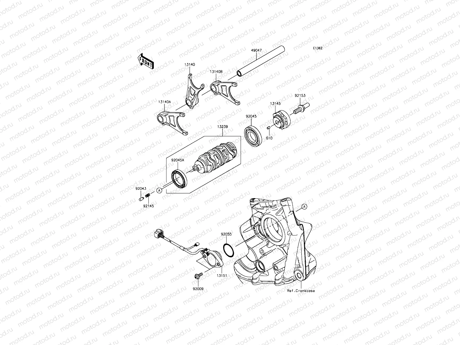Gear Change Drum/Shift Fork(s)