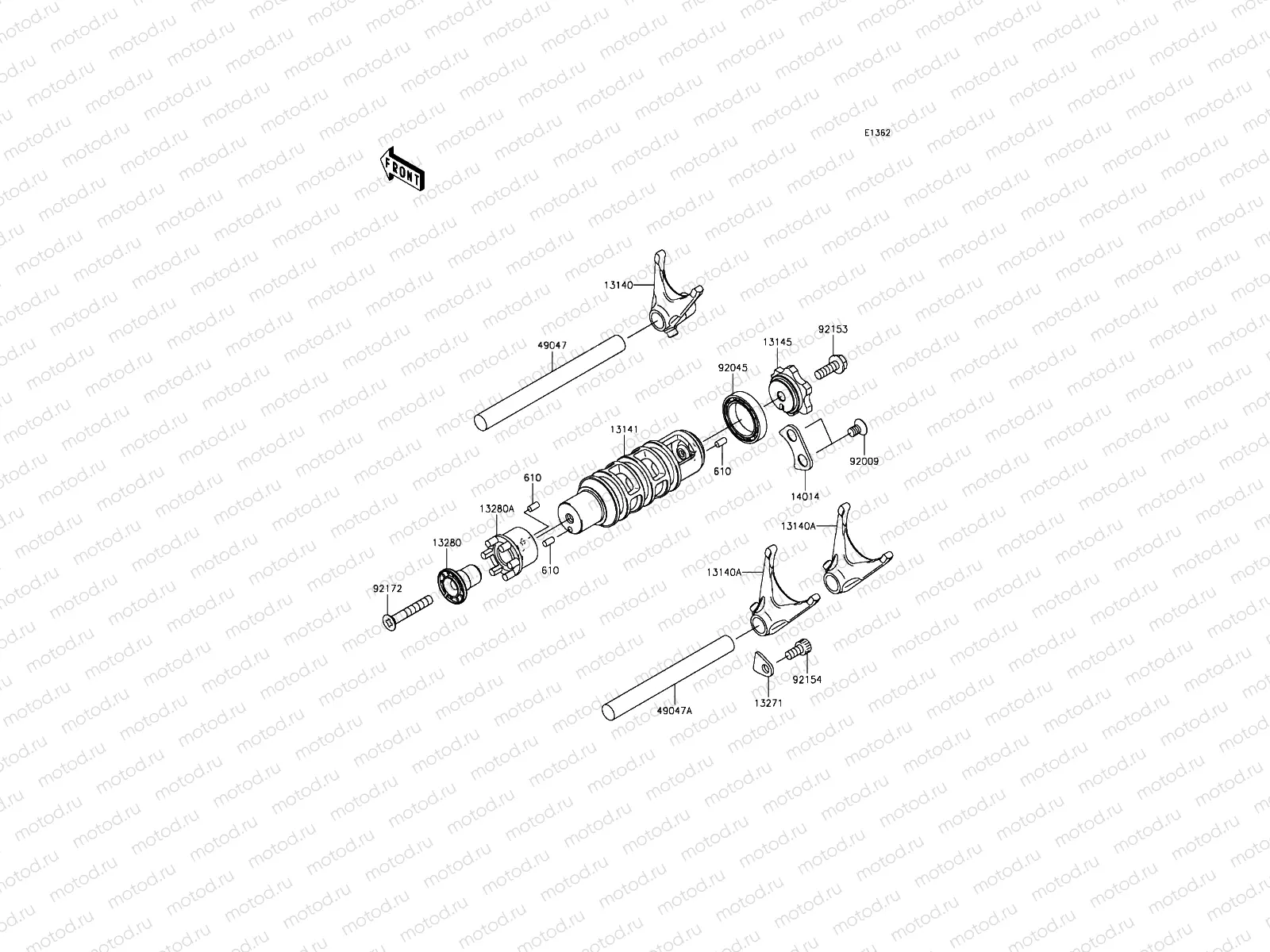 Gear Change Drum/Shift Fork(s)