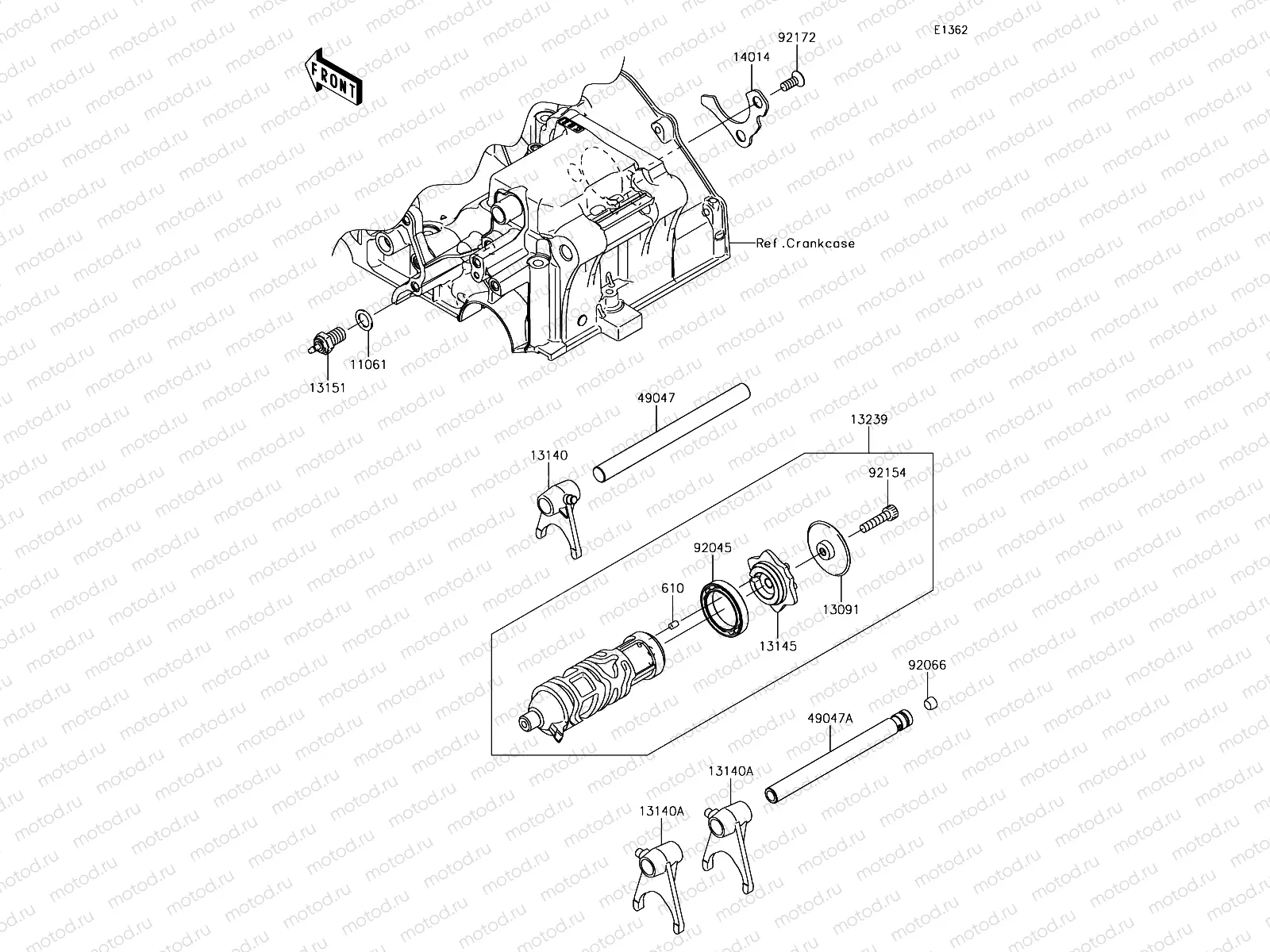 Gear Change Drum/Shift Fork(s)
