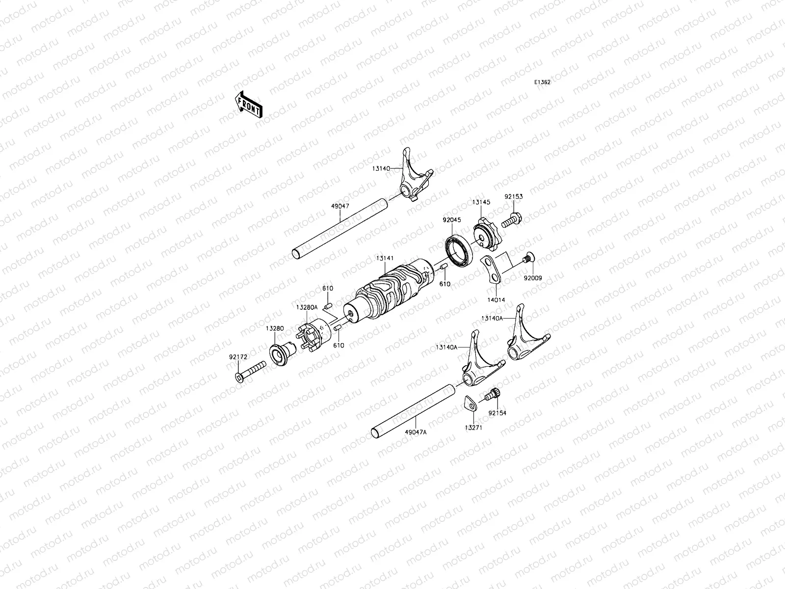 Gear Change Drum/Shift Fork(s)