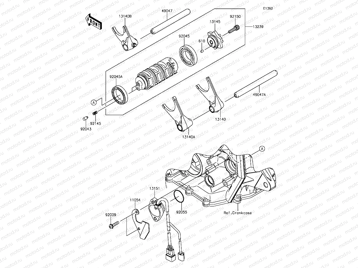 Gear Change Drum/Shift Fork(s)