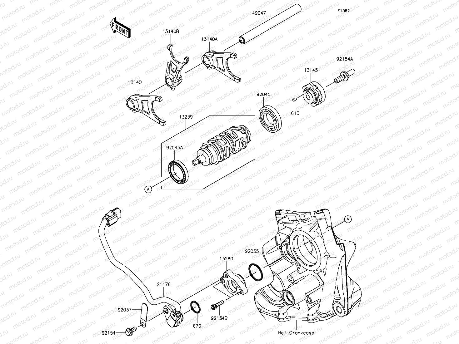 Gear Change Drum/Shift Fork(s)
