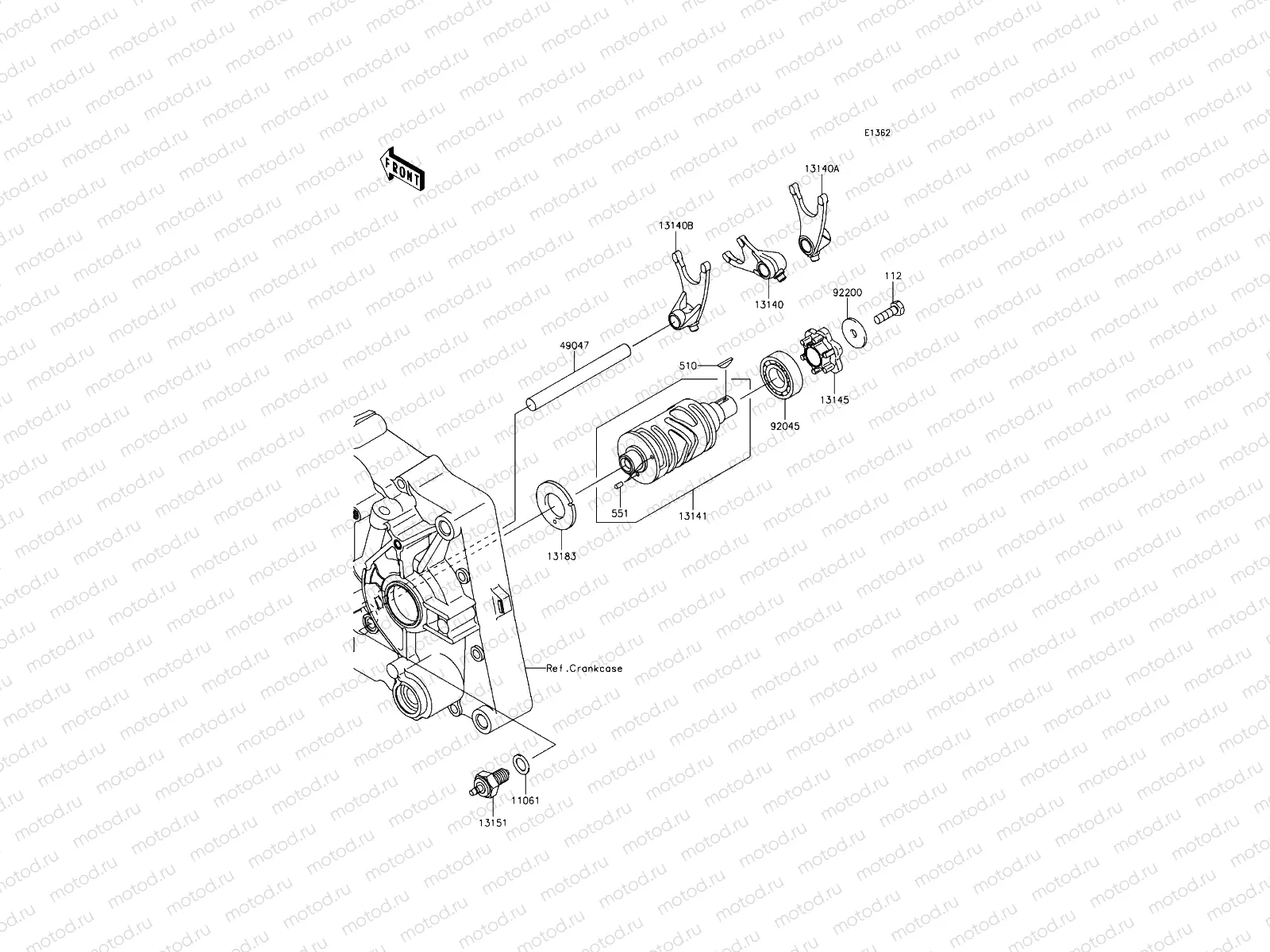 Gear Change Drum/Shift Fork(s)
