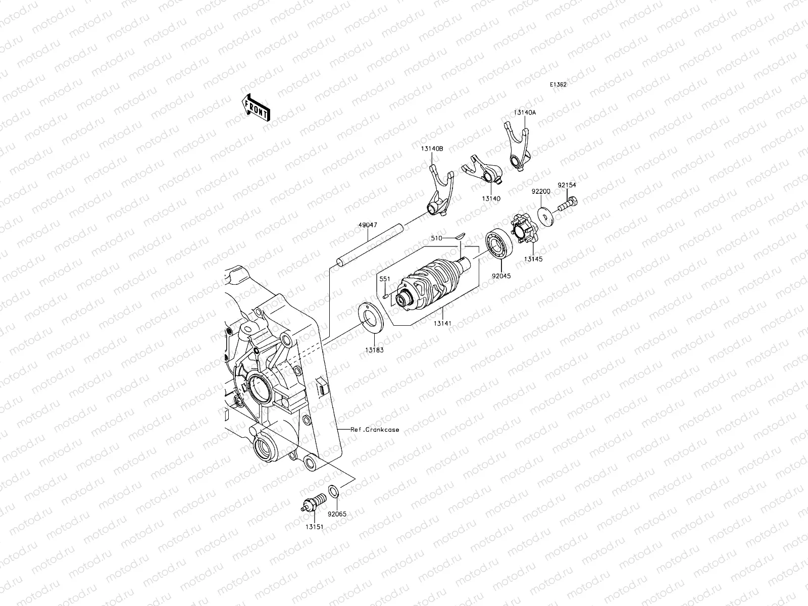 Gear Change Drum/Shift Fork(s)