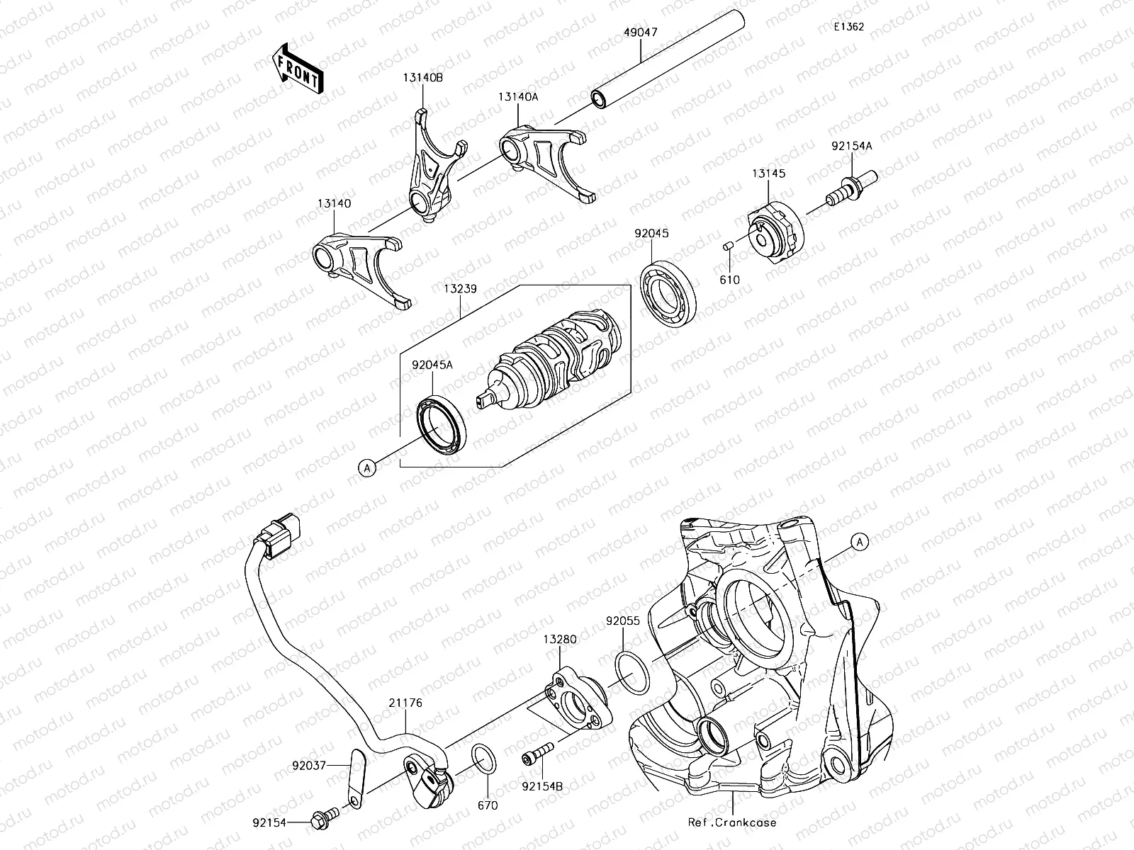 Gear Change Drum/Shift Fork(s)