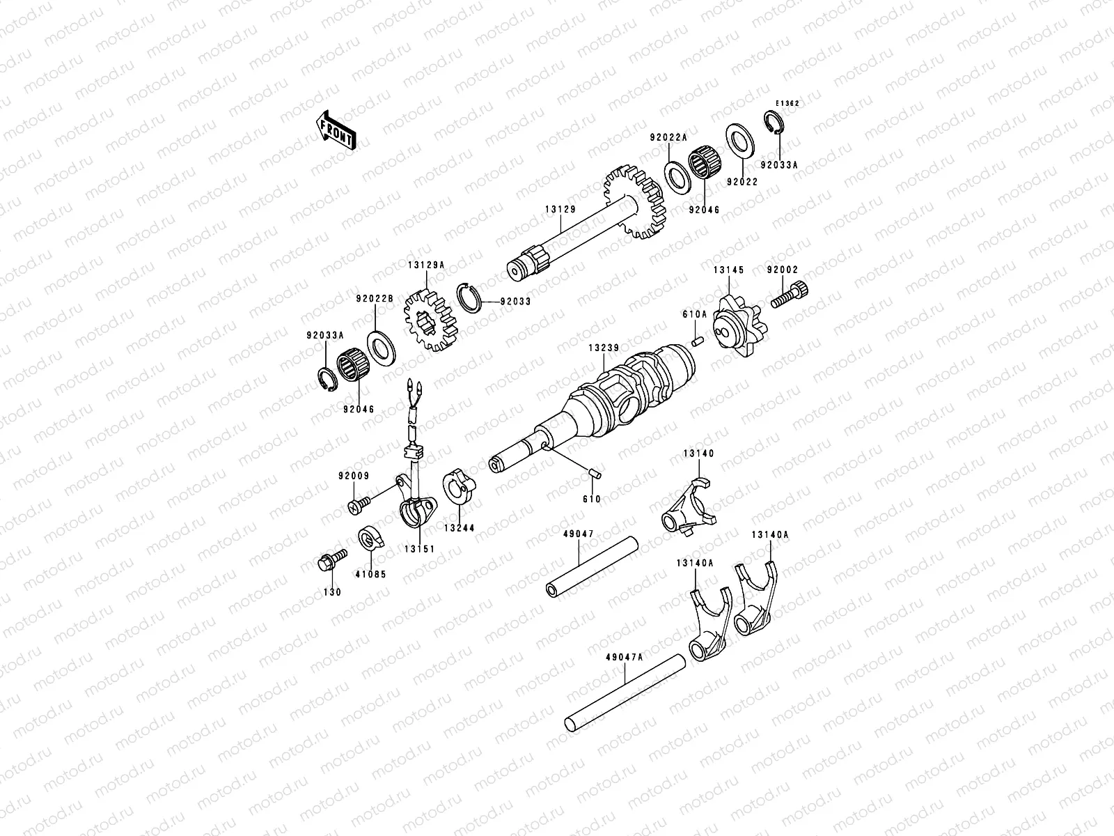Gear Change Drum/Shift Fork(s)