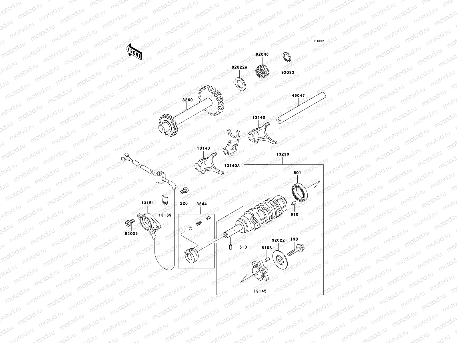 Gear Change Drum/Shift Fork(s)