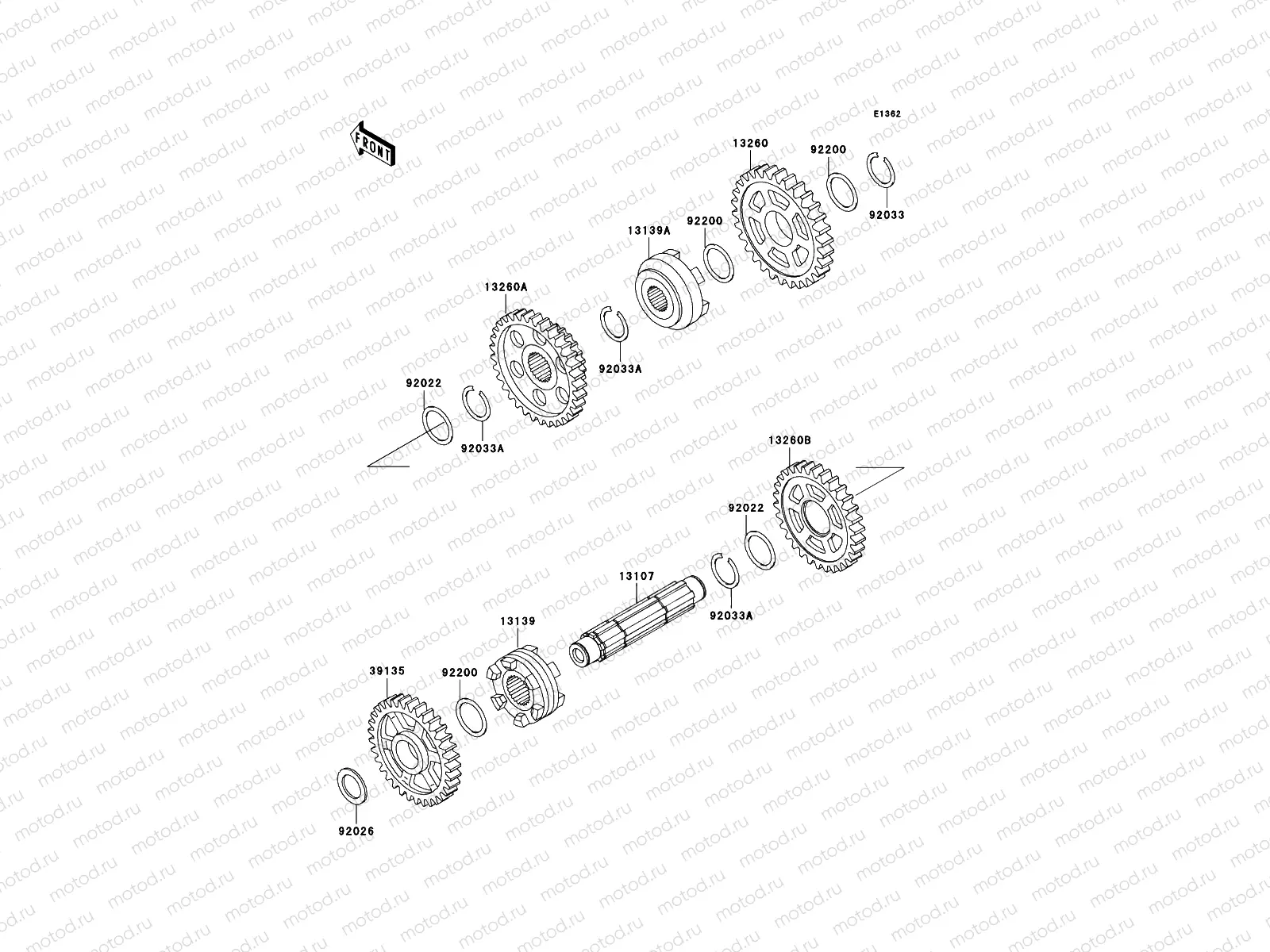 Gear Change Drum/Shift Fork(s)