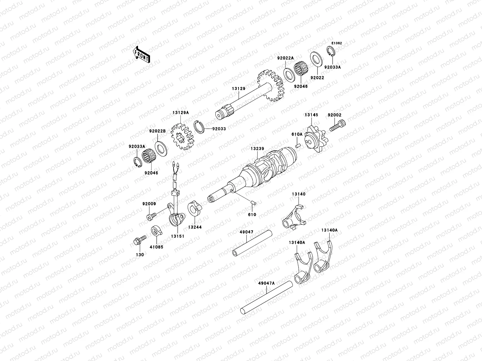 Gear Change Drum/Shift Fork(s)