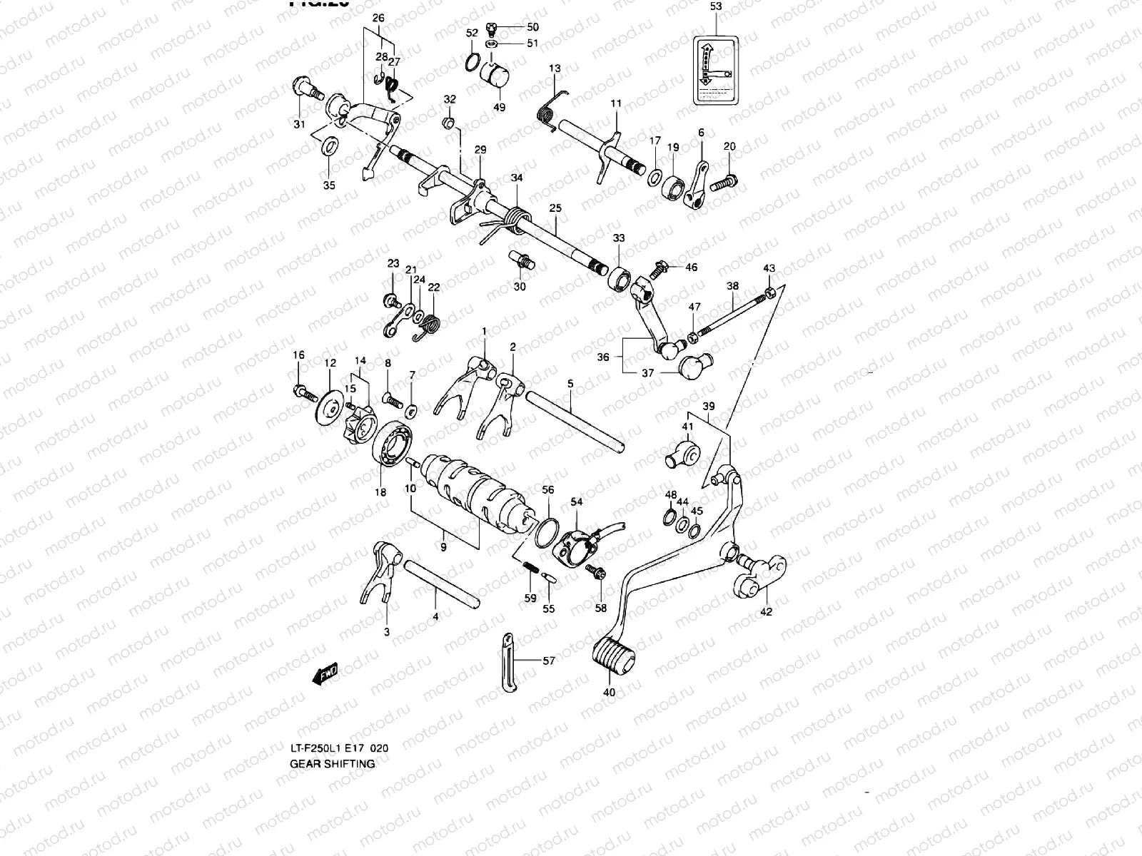 GEAR CHANGE (LT-F250L1 E17)