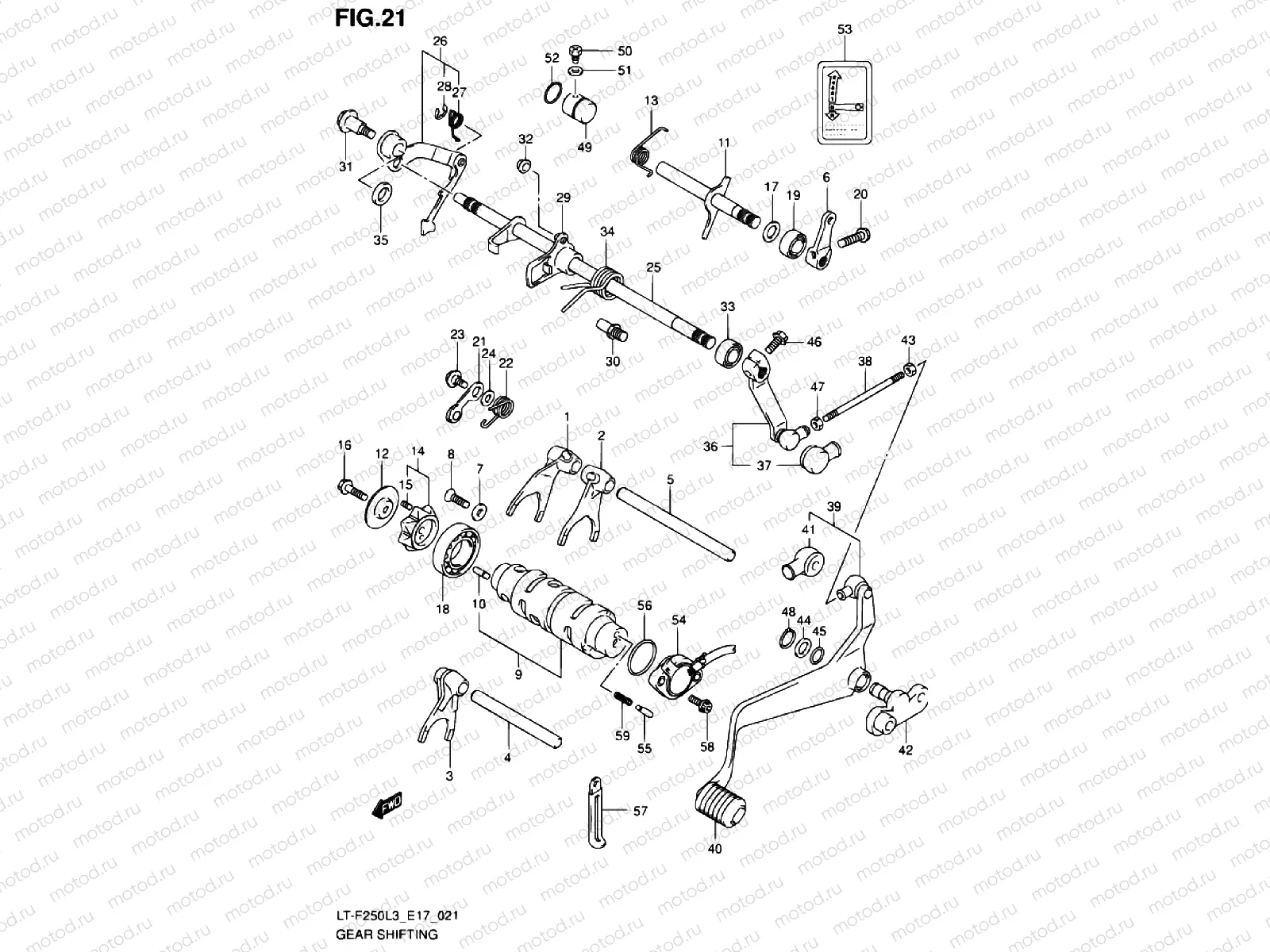 GEAR CHANGE (LT-F250L3 E24)