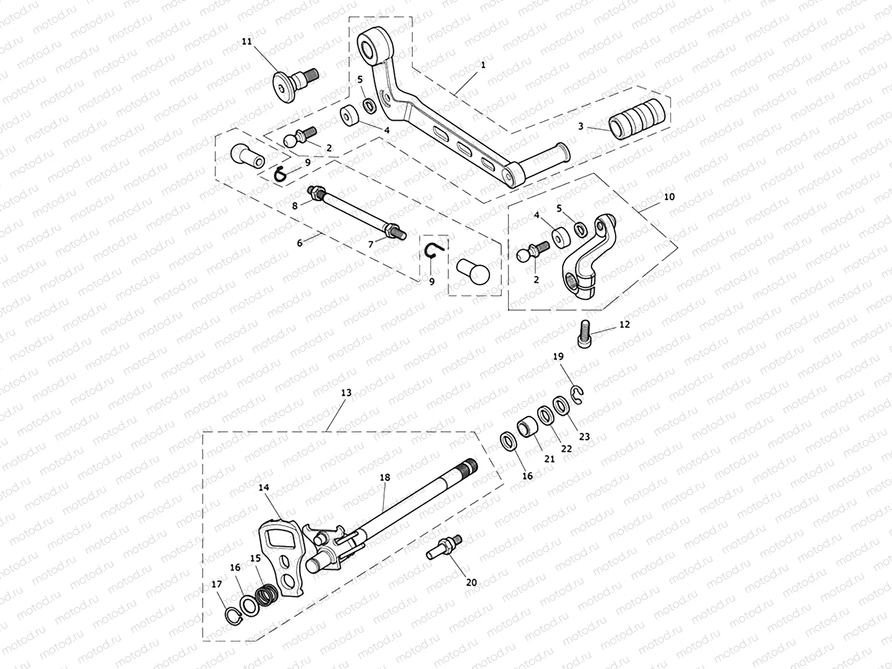 Gear Change Mechanism - All Except US & CA - & US, CA > 898121