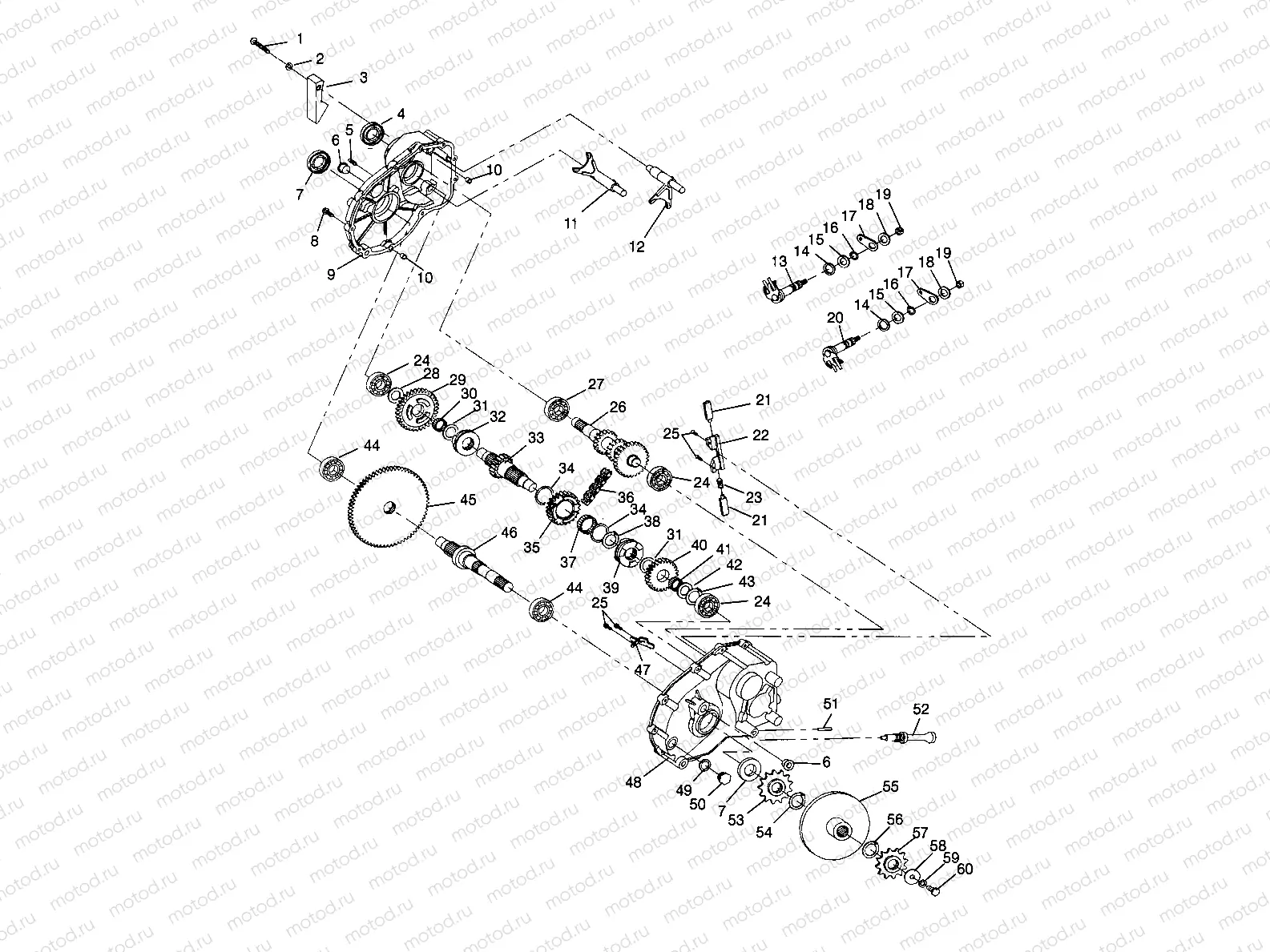 GEAR SELECTOR 6x6 400L | GEAR SELECTOR 6x6 400L, U.S. W958740, SWEDISH S958740 (4930273027D004)