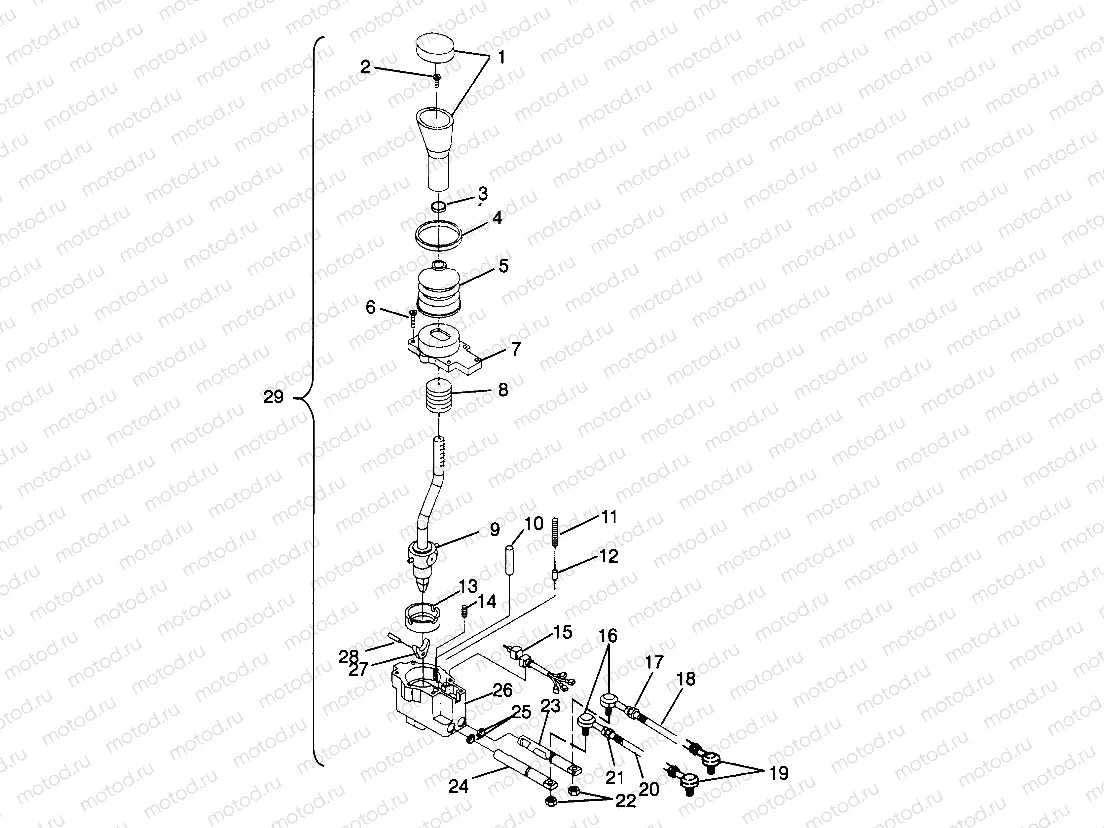 GEAR SELECTOR 6x6 400L | GEAR SELECTOR 6x6 400L, U.S. W958740, SWEDISH S958740 (4930273027D006)