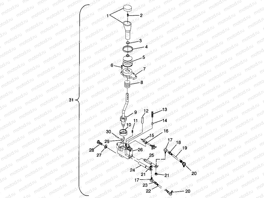 GEAR SELECTOR 6X6 400L W968740 and 6X6 400L Norwegian N968740 (4935963596D005) | GEAR SELECTOR 6X6 400L W968740 and 6X6 400L Norwegian N968740 (4935963596D005)