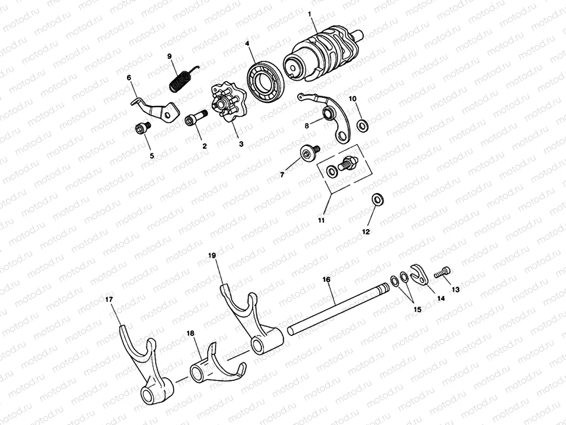 Gear Selector Drum 340170