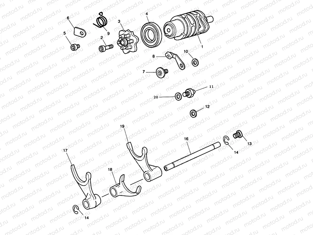 Gear Selector Drum 563847