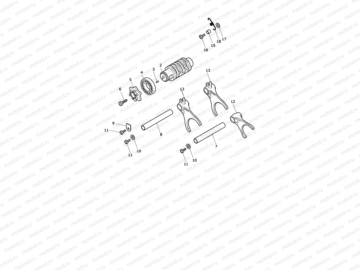 Gear Selector Drum