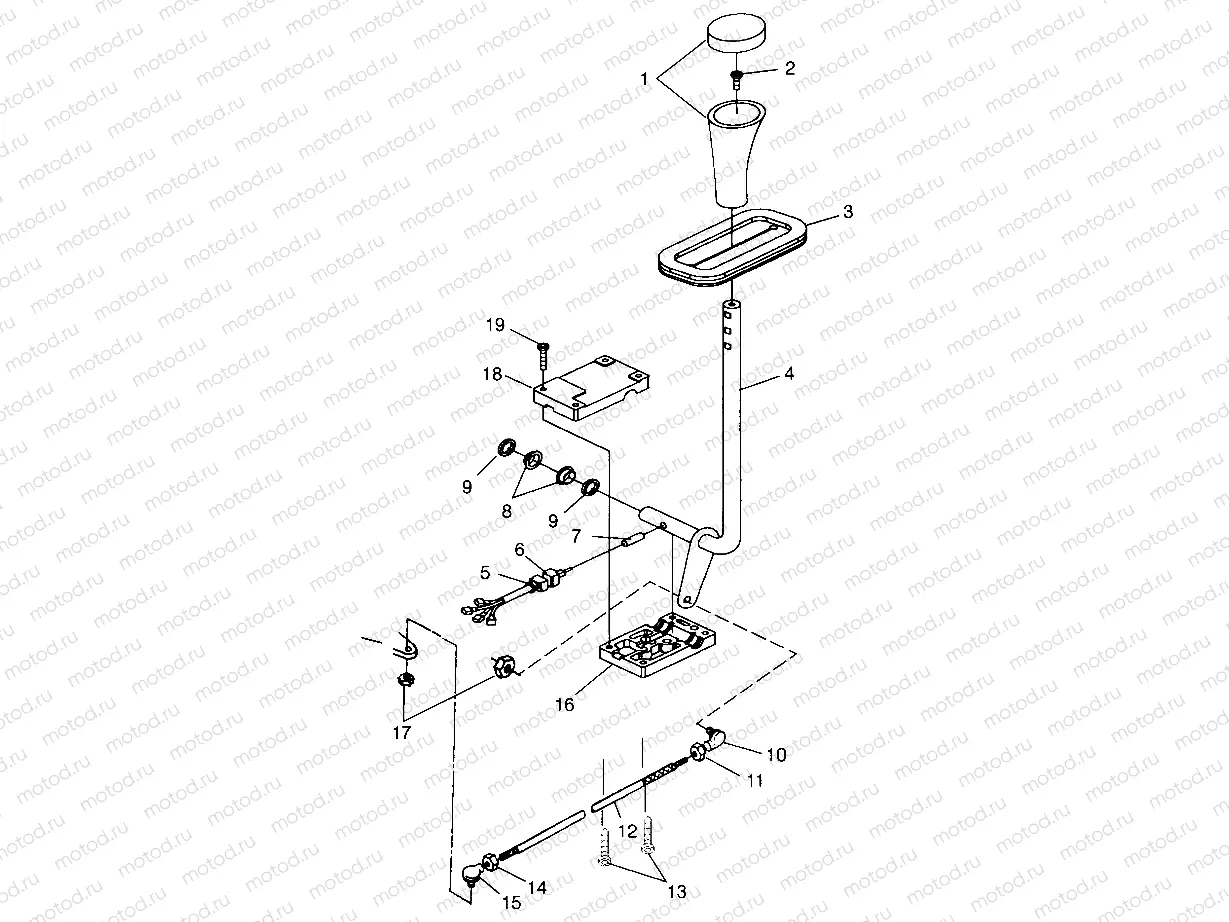 GEAR SELECTOR  Scrambler 500 W97BC50A (4943074307C011) | GEAR SELECTOR  Scrambler 500 W97BC50A (4943074307C011)