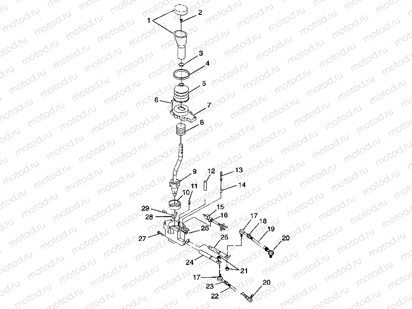 GEAR SELECTOR  XPLORER 500 W97CD50A (4941354135D001) | GEAR SELECTOR  XPLORER 500 W97CD50A (4941354135D001)