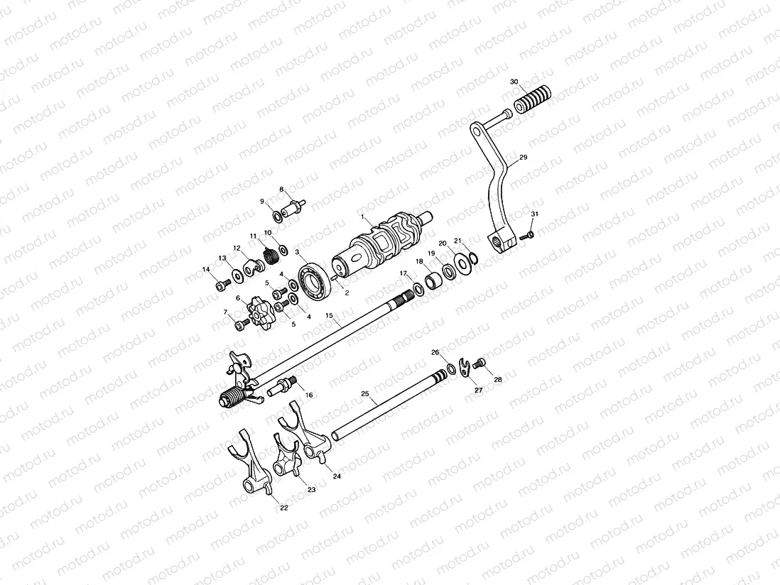 Gear Selectors and Pedal